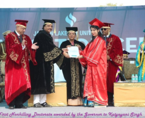 Awarding of first doctorate on Nonkilling